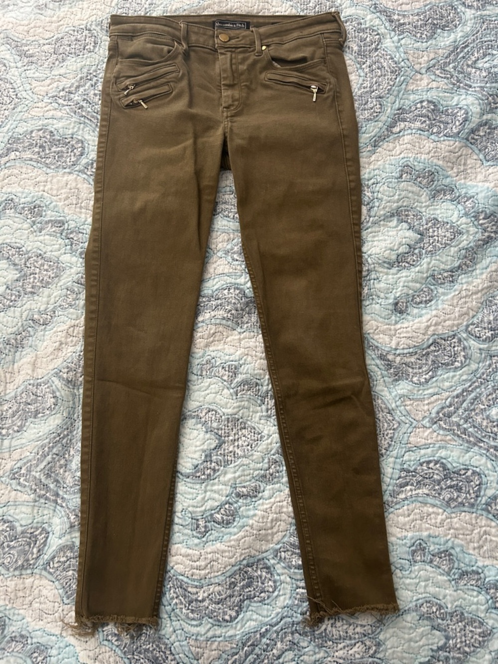 Abercrombie & Fitch Olive Green Skinny Jeans